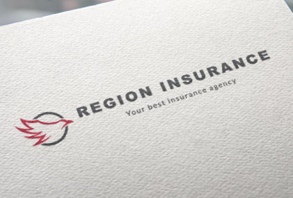 Region Insurance logo printed on a paper